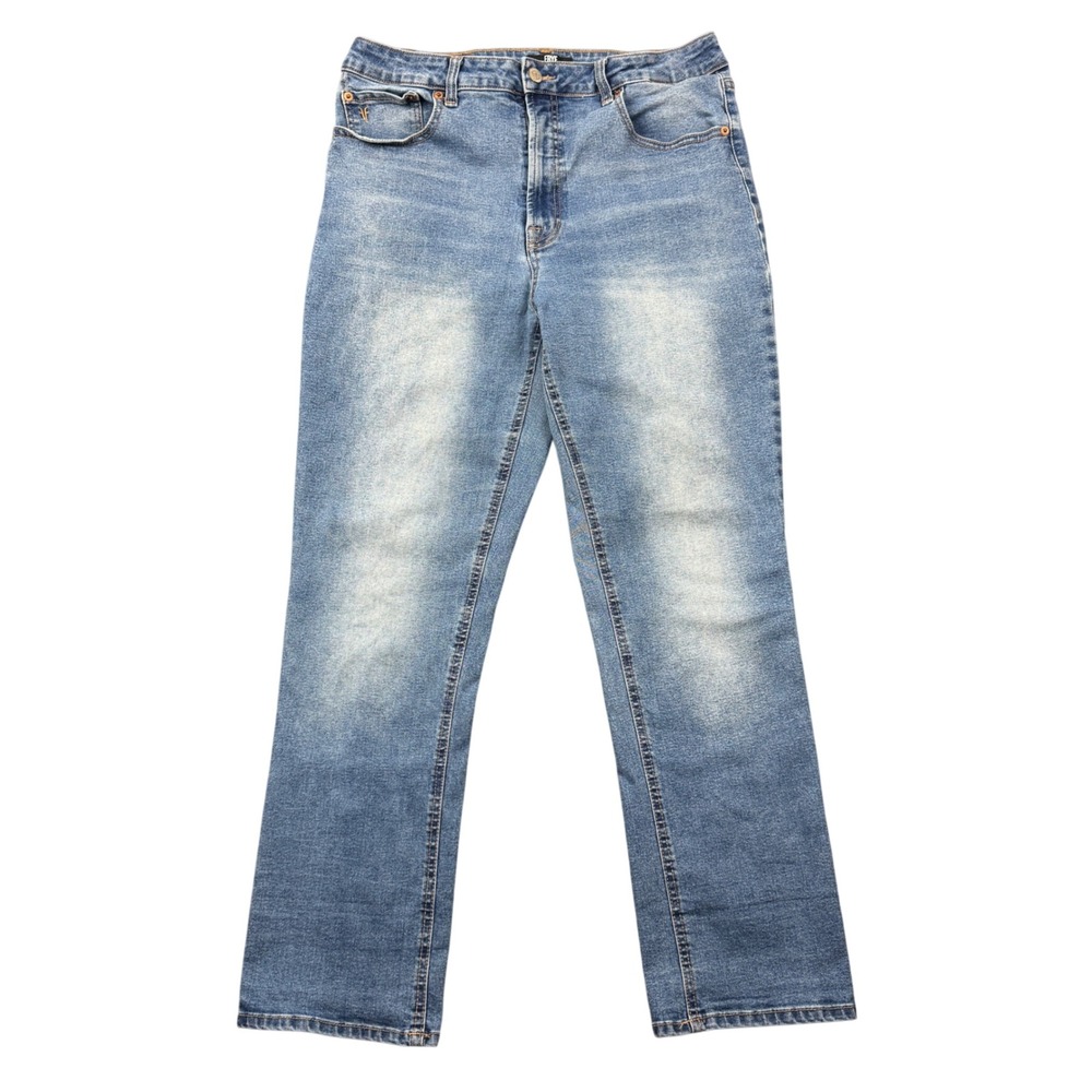 Frye Womens 10/30 Medium Wash Straight Leg Stretch Denim Jeans Faded Casual